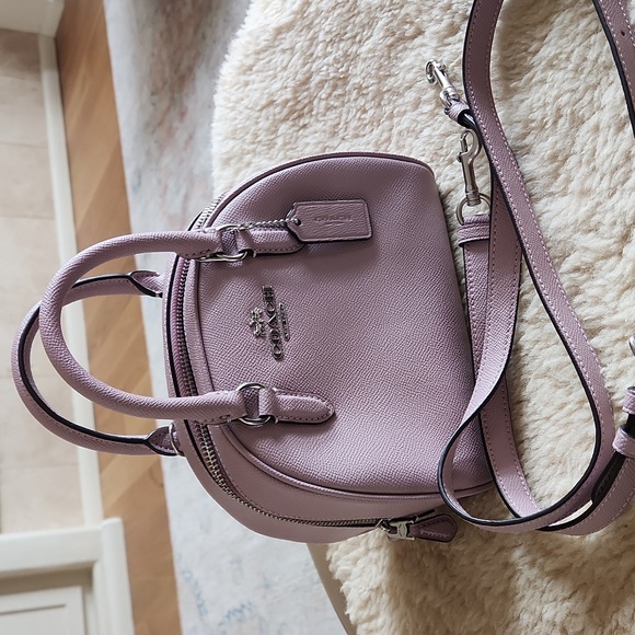 Adorable NWOT Coach Crossgrain Leather Ice Purple Sydney Satchel 💜 - Picture 13 of 14